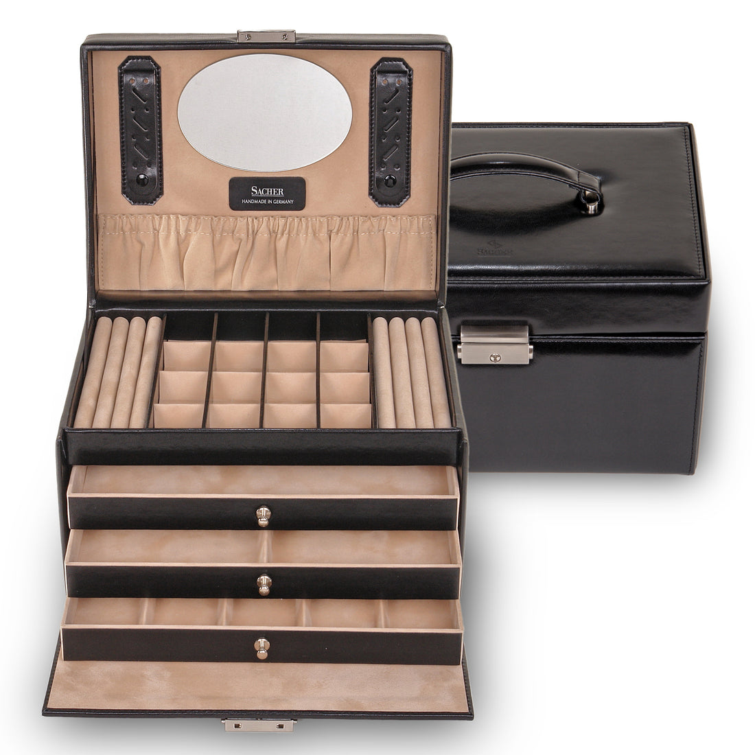 Jewellery box Lena new classic / black (leather)