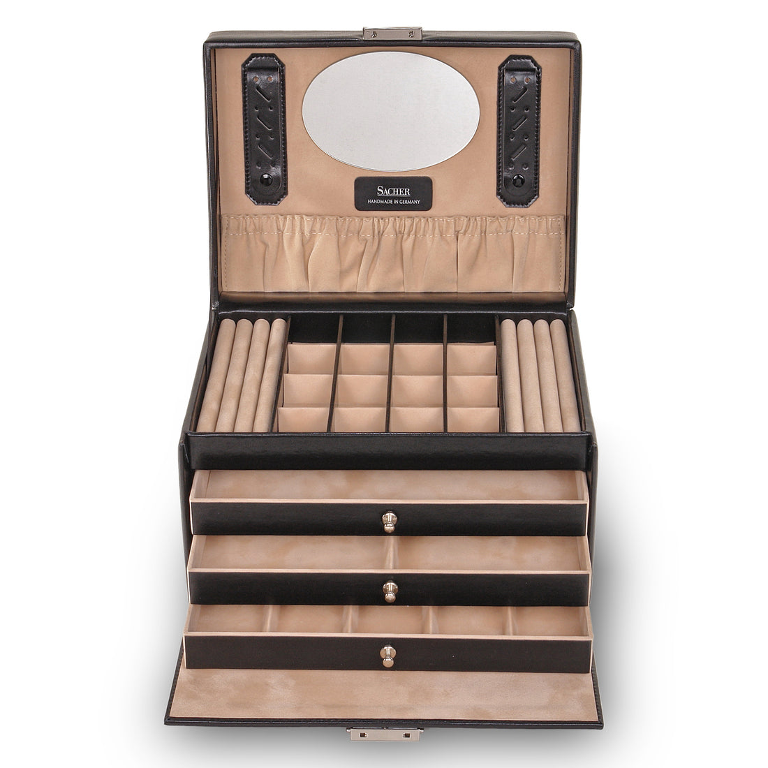 Jewellery box Lena new classic / black (leather)
