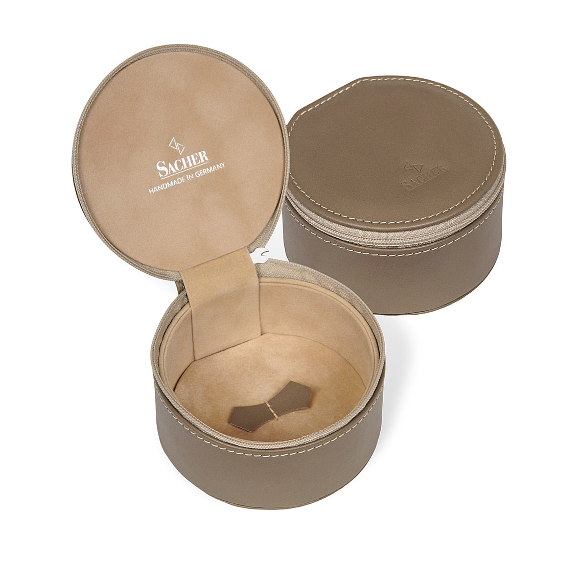 Jewellery box Betsy nature / taupe (leather)