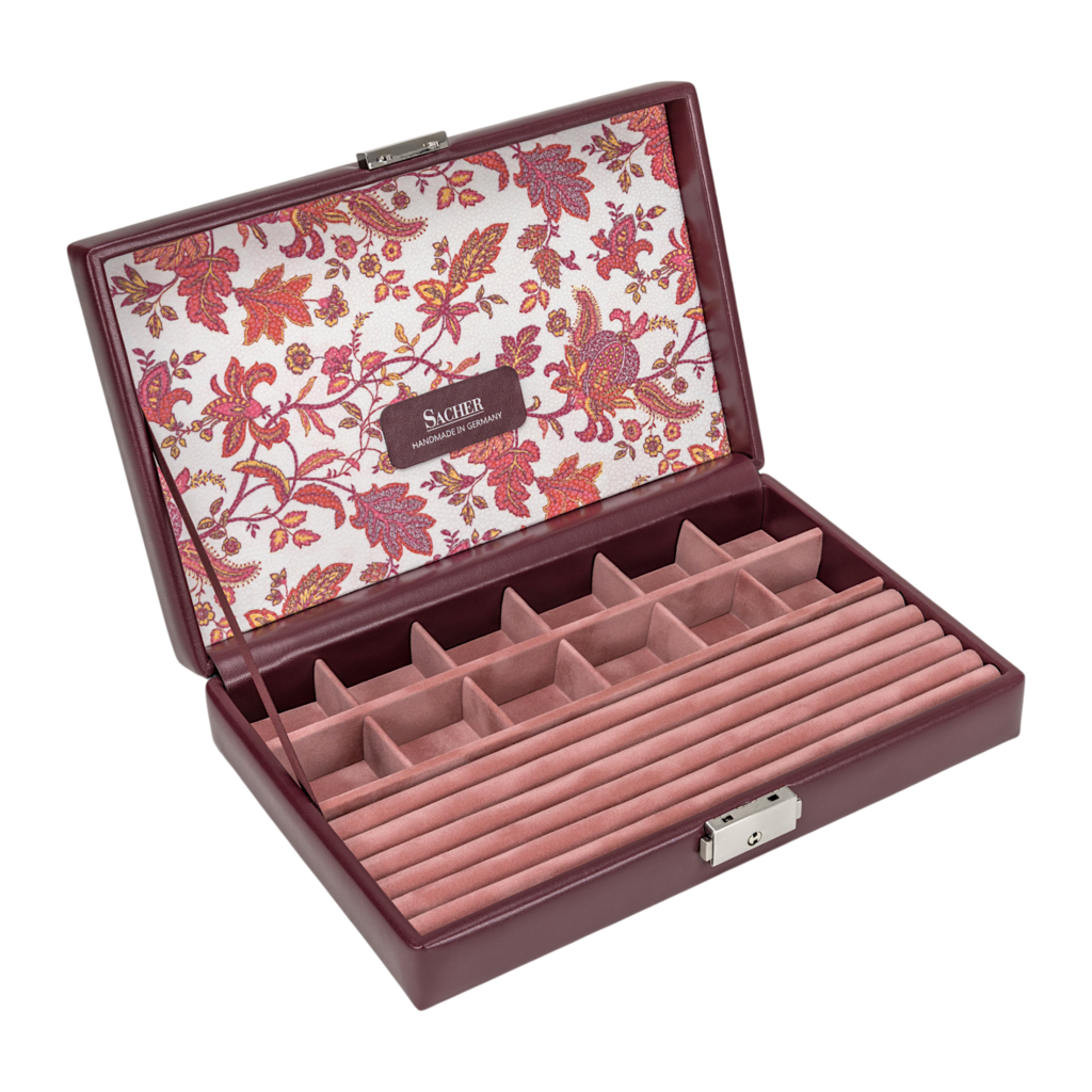 Ring- und Sammleretui florage / bordeaux