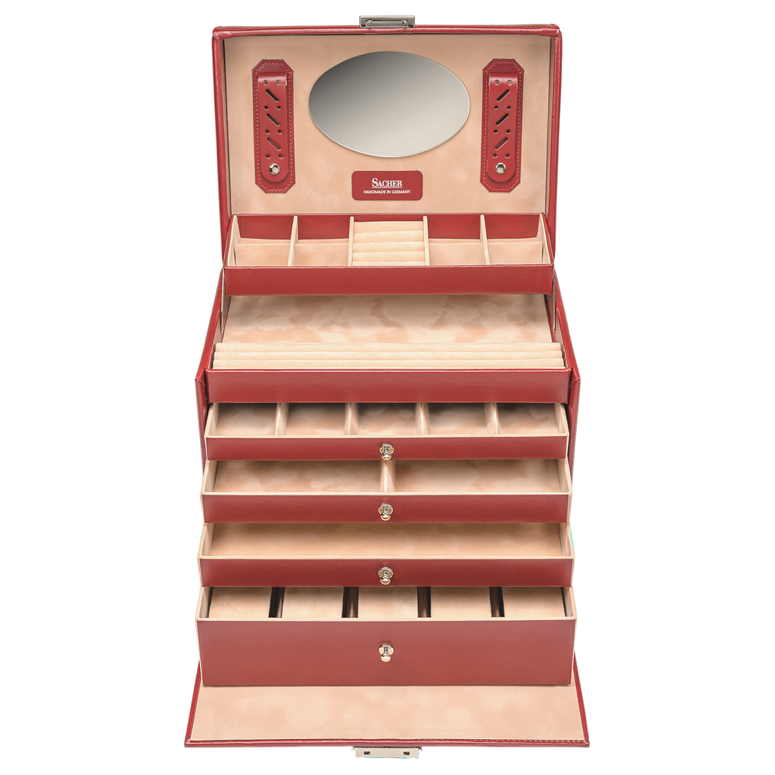 Nancy jewelry box amadora / red (leather)