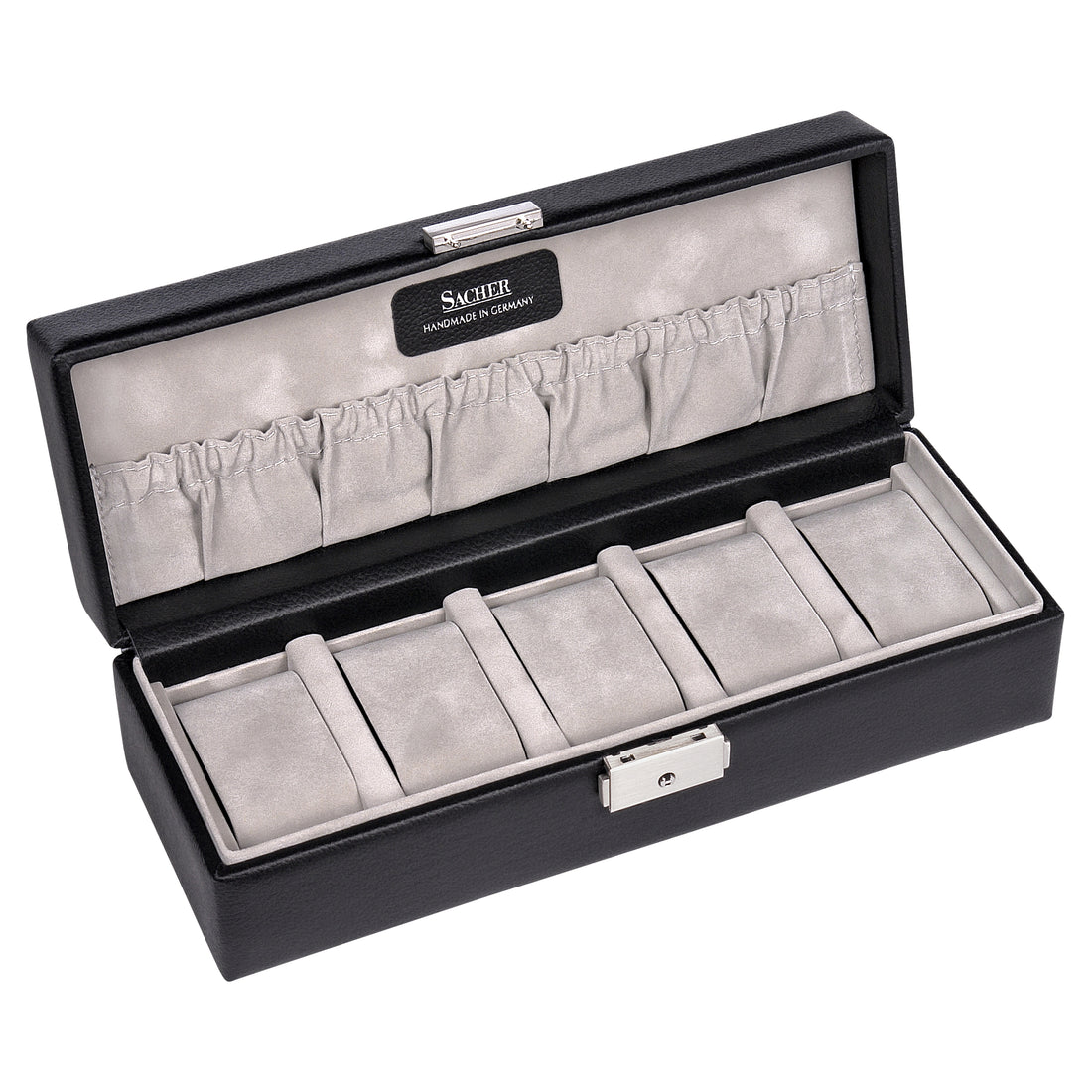 Watch case for 5 watches tamigi sport / black (leather)