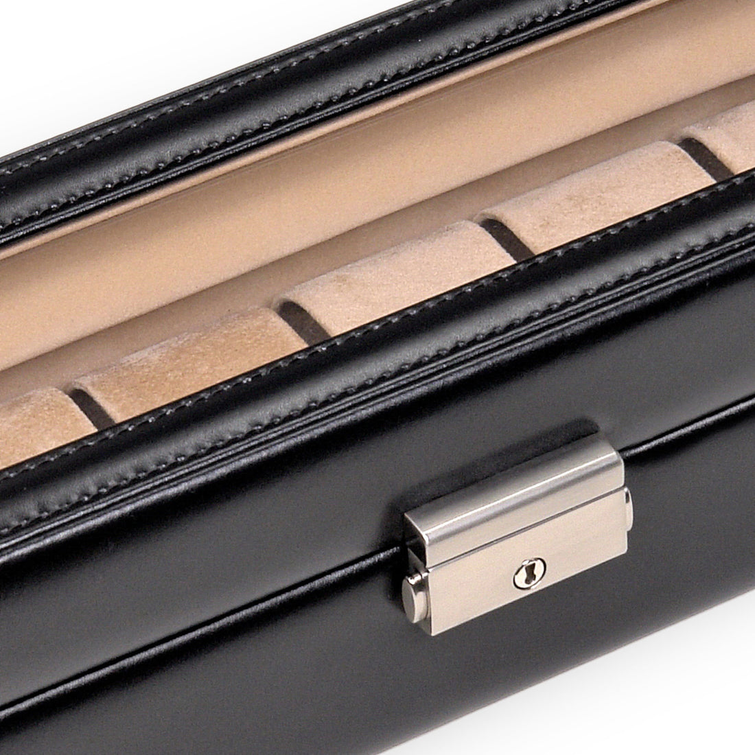 Watch case for 6 watches new classic / black (leather)