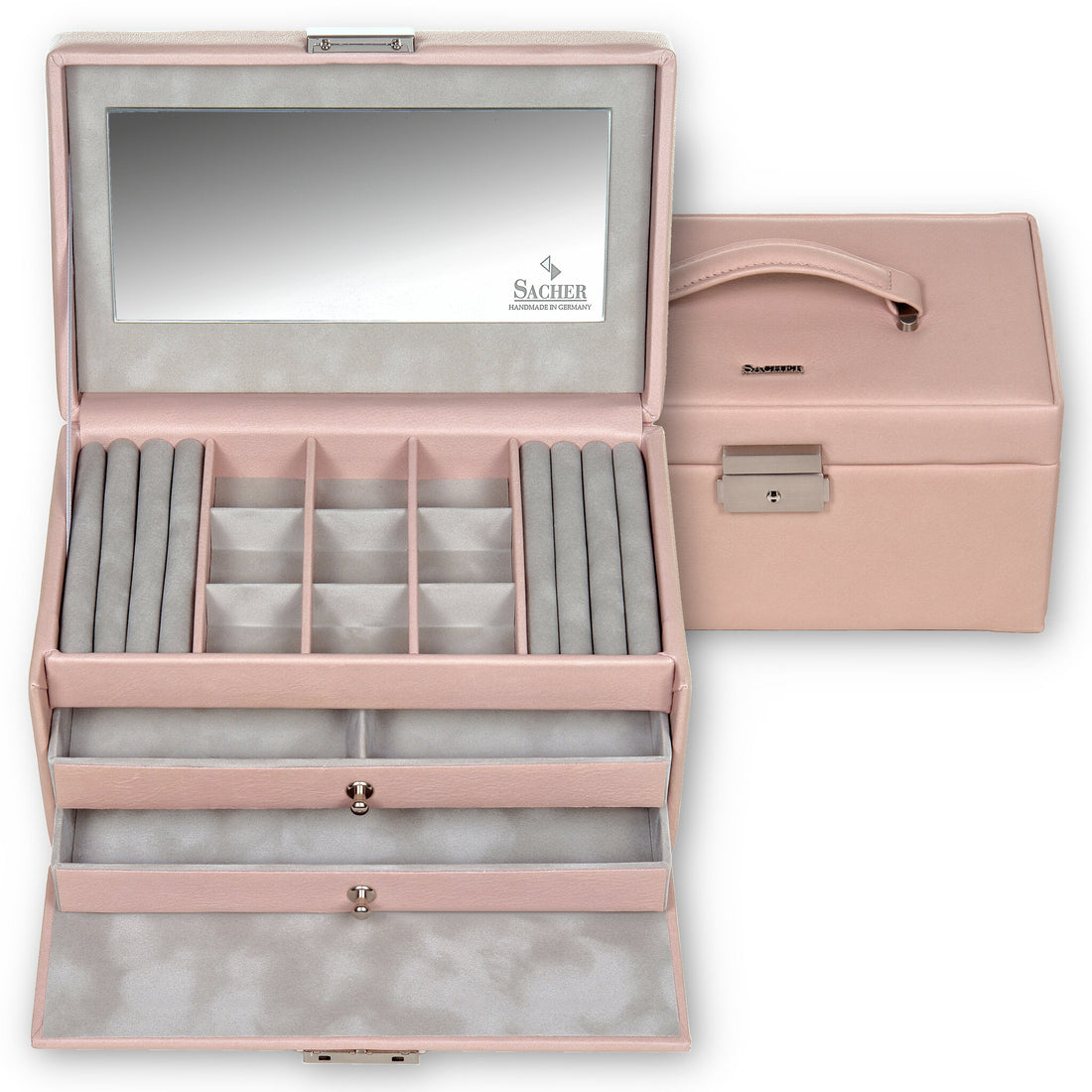 Jewellery box Elly pastello / rosé (leather)