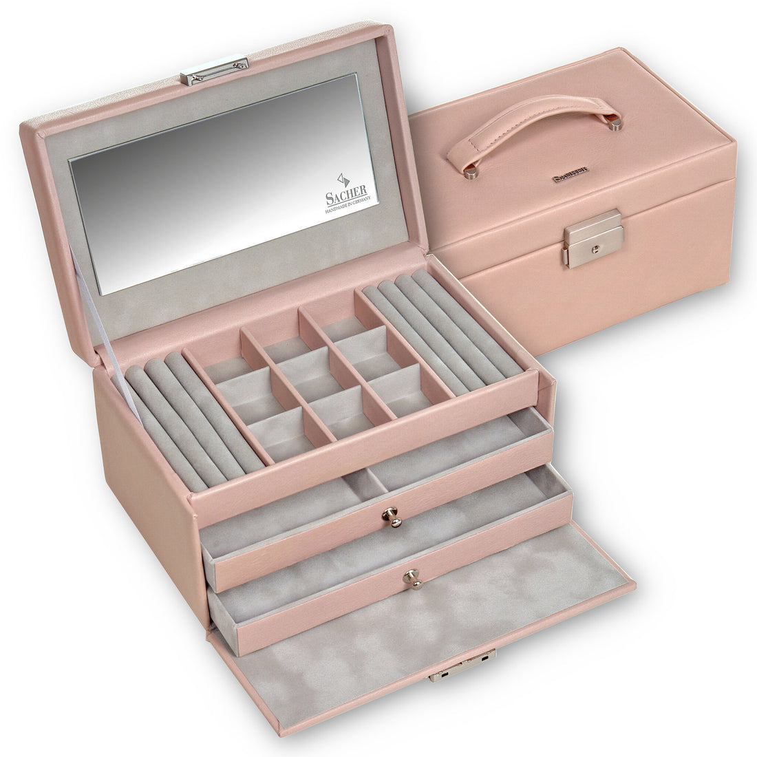 Jewellery box Elly pastello / rosé (leather)