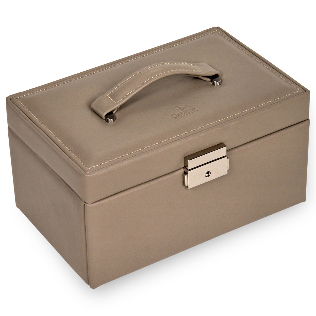Jewellery box Elly nature / taupe (leather)