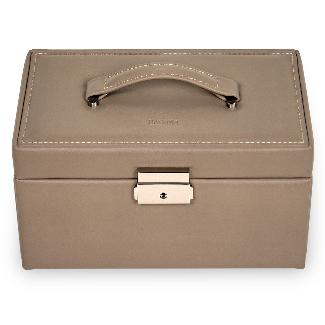 Jewellery box Elly nature / taupe (leather)