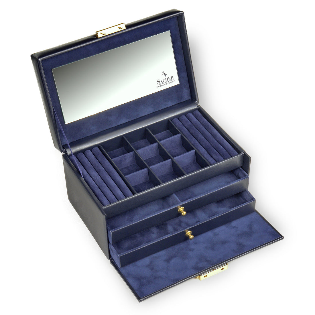 Jewellery box Elly acuro / navy (leather)