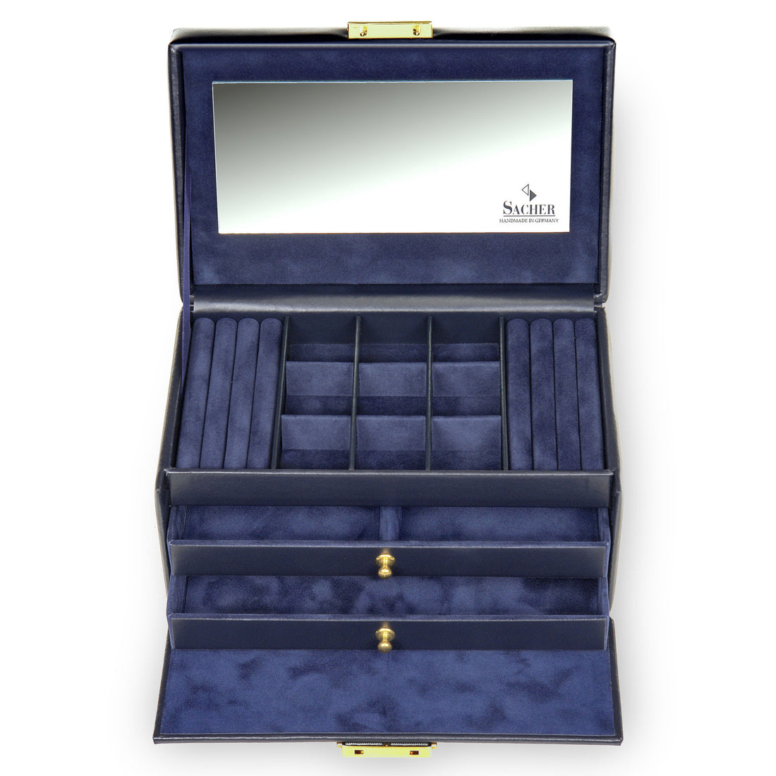 Jewellery box Elly acuro / navy (leather)