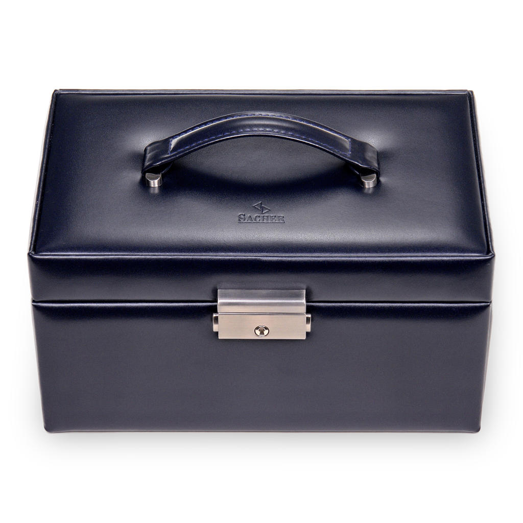 Smykkeskrin Elly florage / navy (læder)