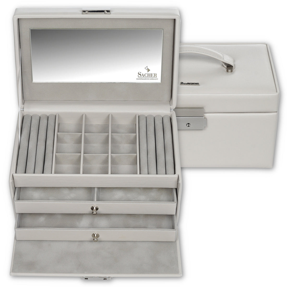Smykkeskrin Elly elegance / sand (fuld koskind)