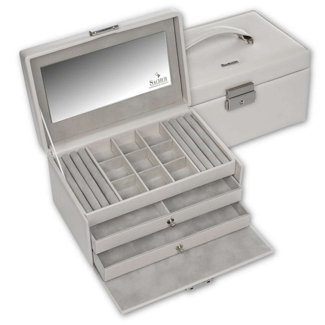 Smykkeskrin Elly elegance / sand (fuld koskind)