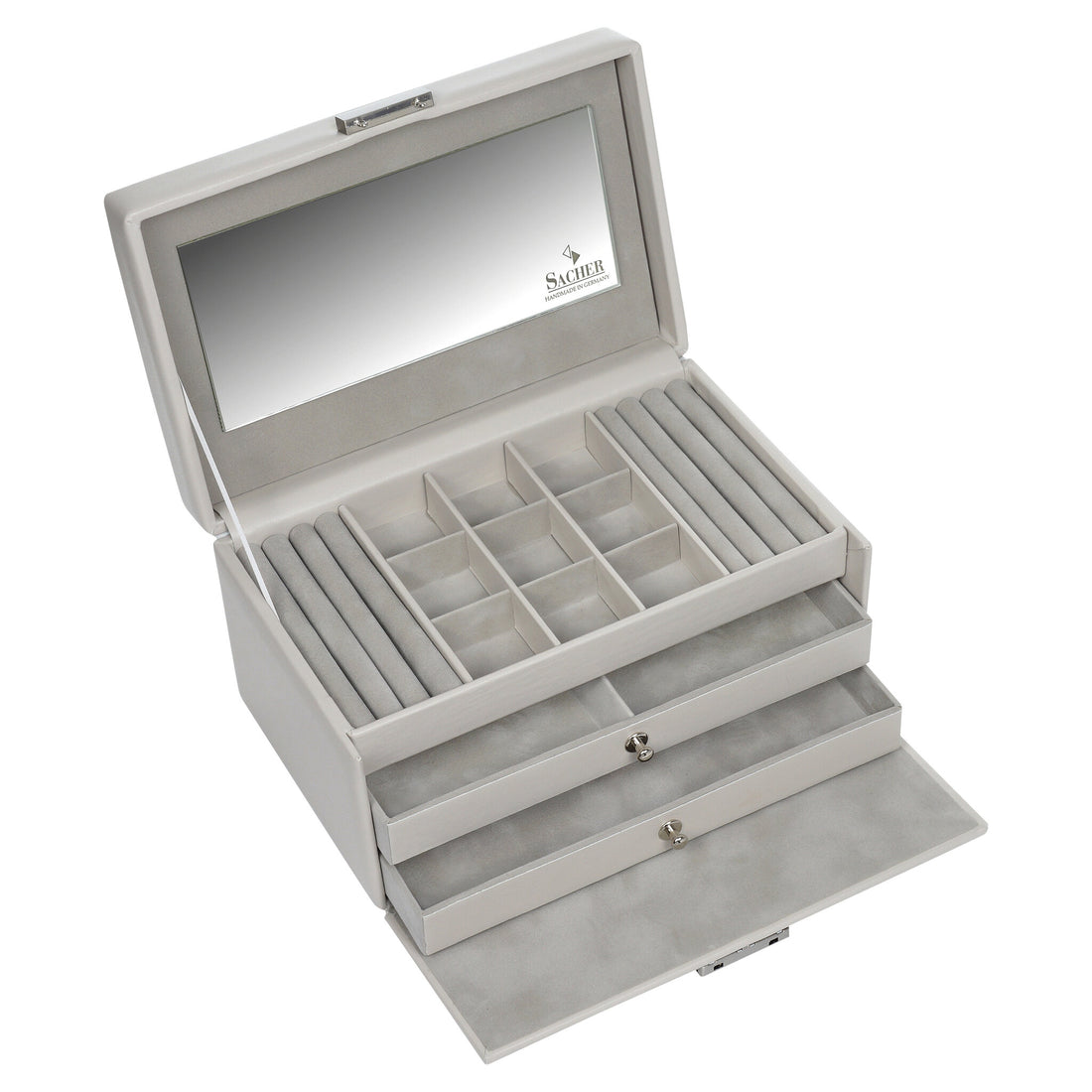 Smykkeskrin Elly elegance / sand (fuld koskind)