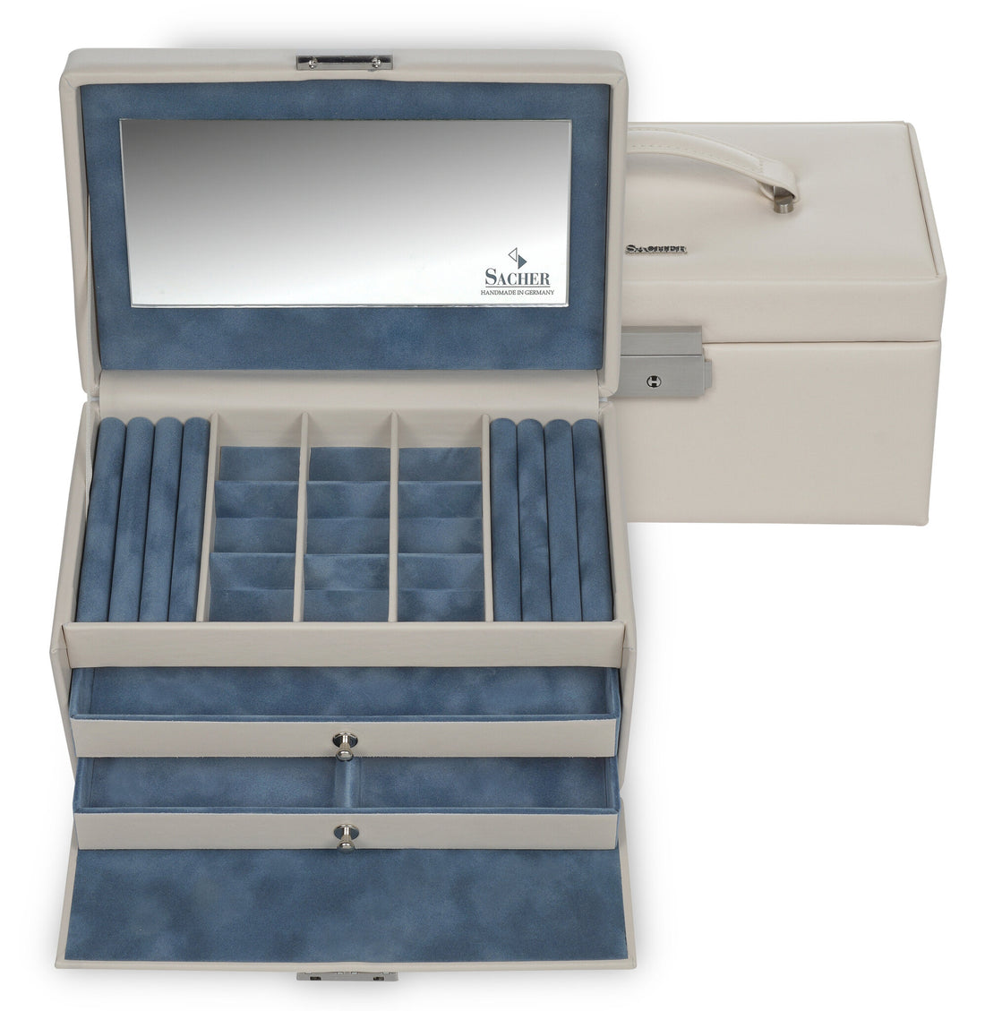 Jewellery box Elly elegance / ivory (full cowhide)