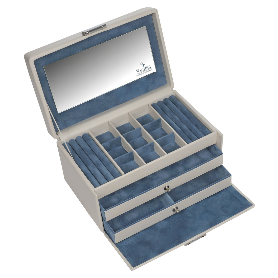 Jewellery box Elly elegance / ivory (full cowhide)