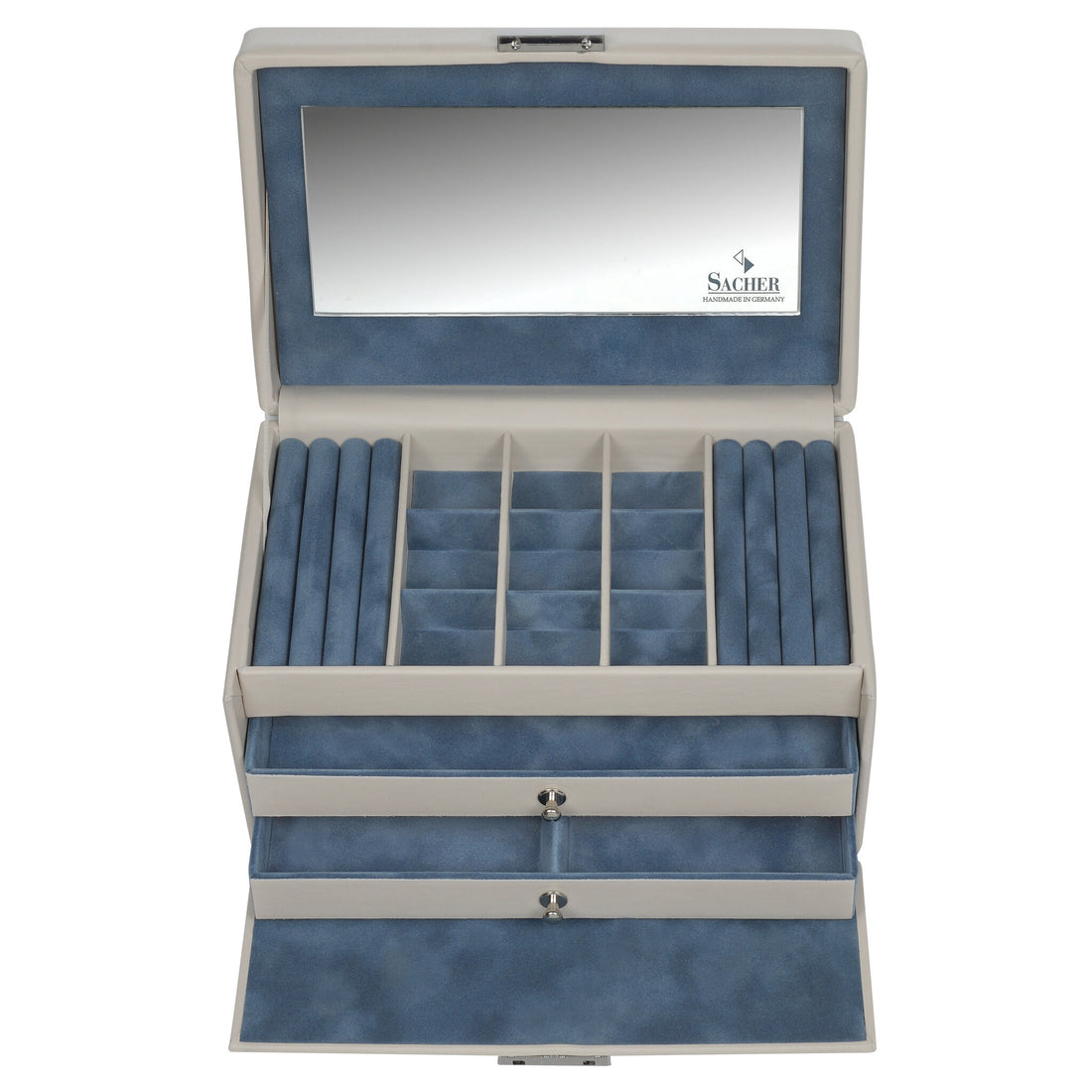 Jewellery box Elly elegance / ivory (full cowhide)