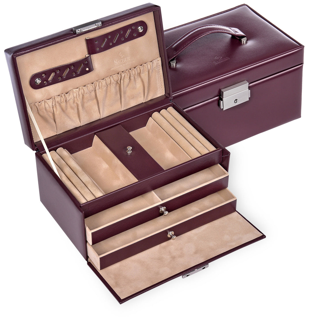 Jewellery box Eva new classic / bordeaux (leather)