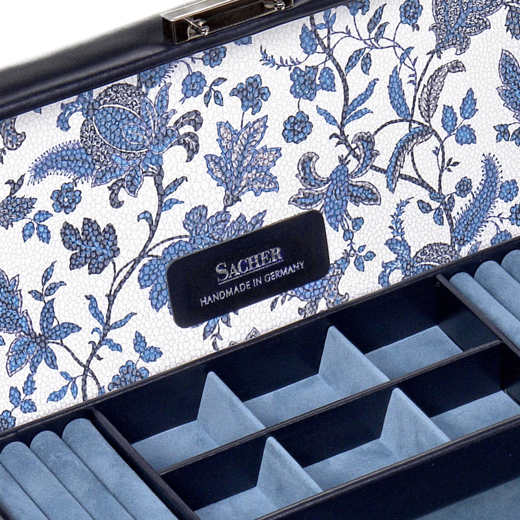 Jewellery box Helen florage / navy (leather)