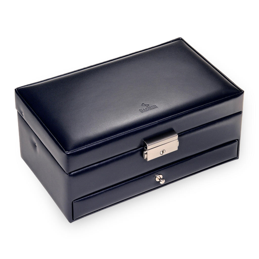 Jewellery box Helen florage / navy (leather)