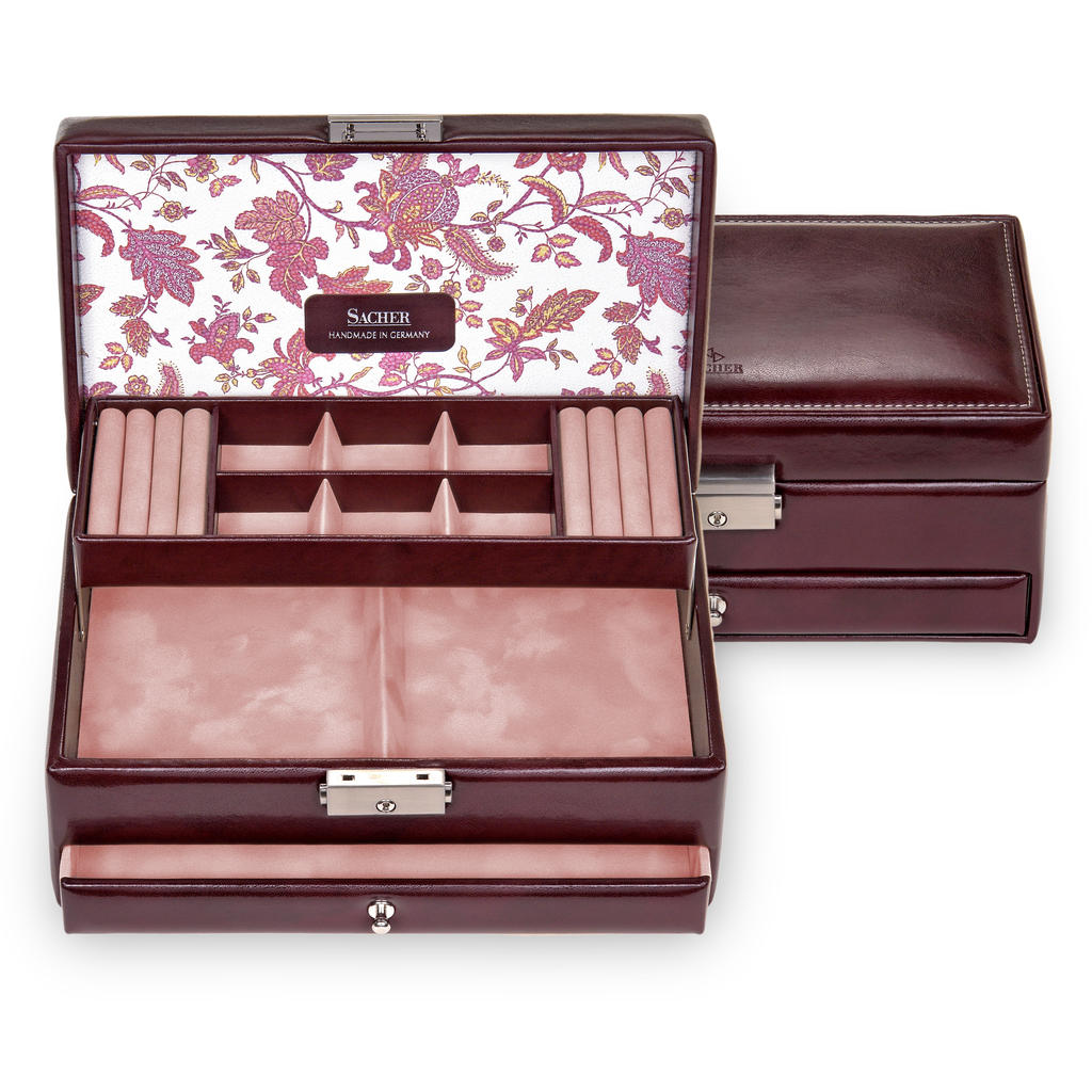 Jewellery box Helen florage / bordeaux