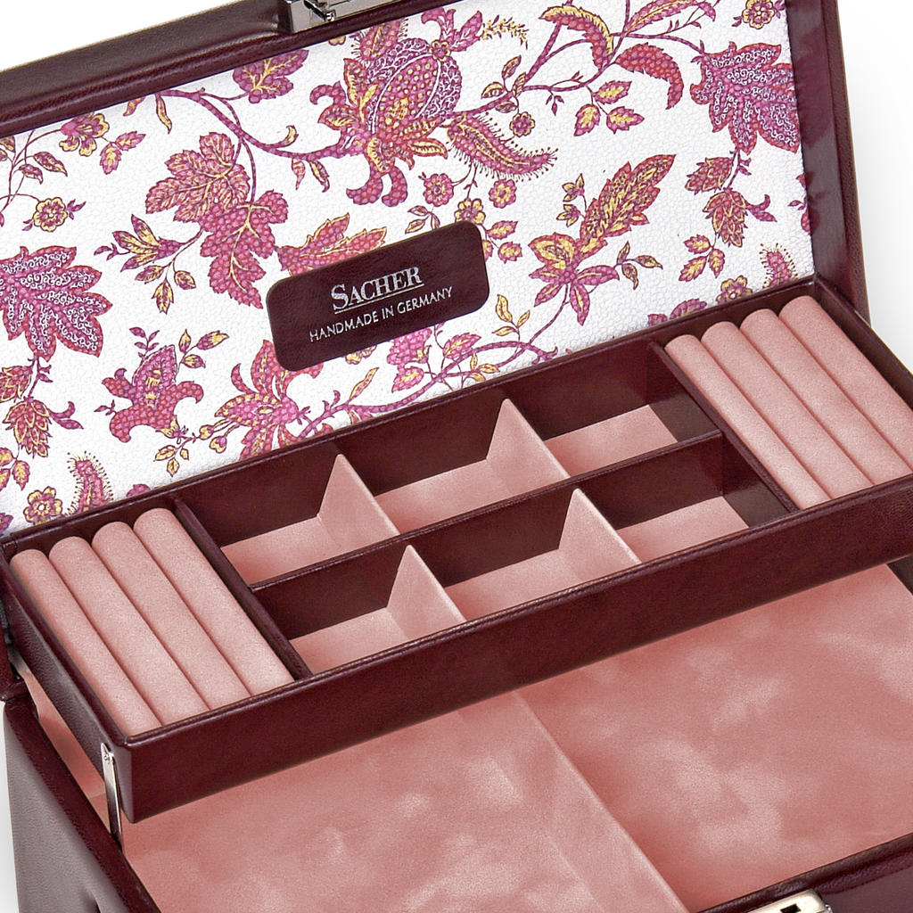 Jewellery box Helen florage / bordeaux