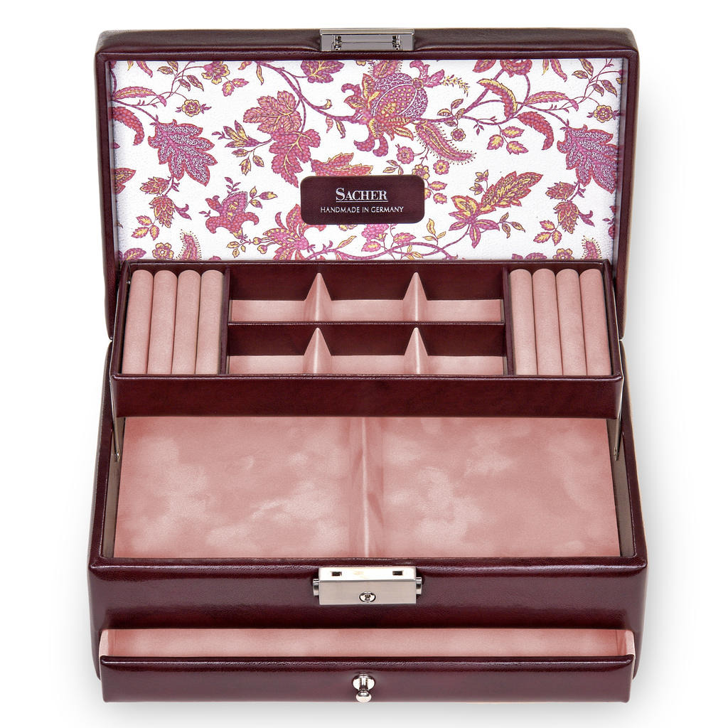 Jewellery box Helen florage / bordeaux