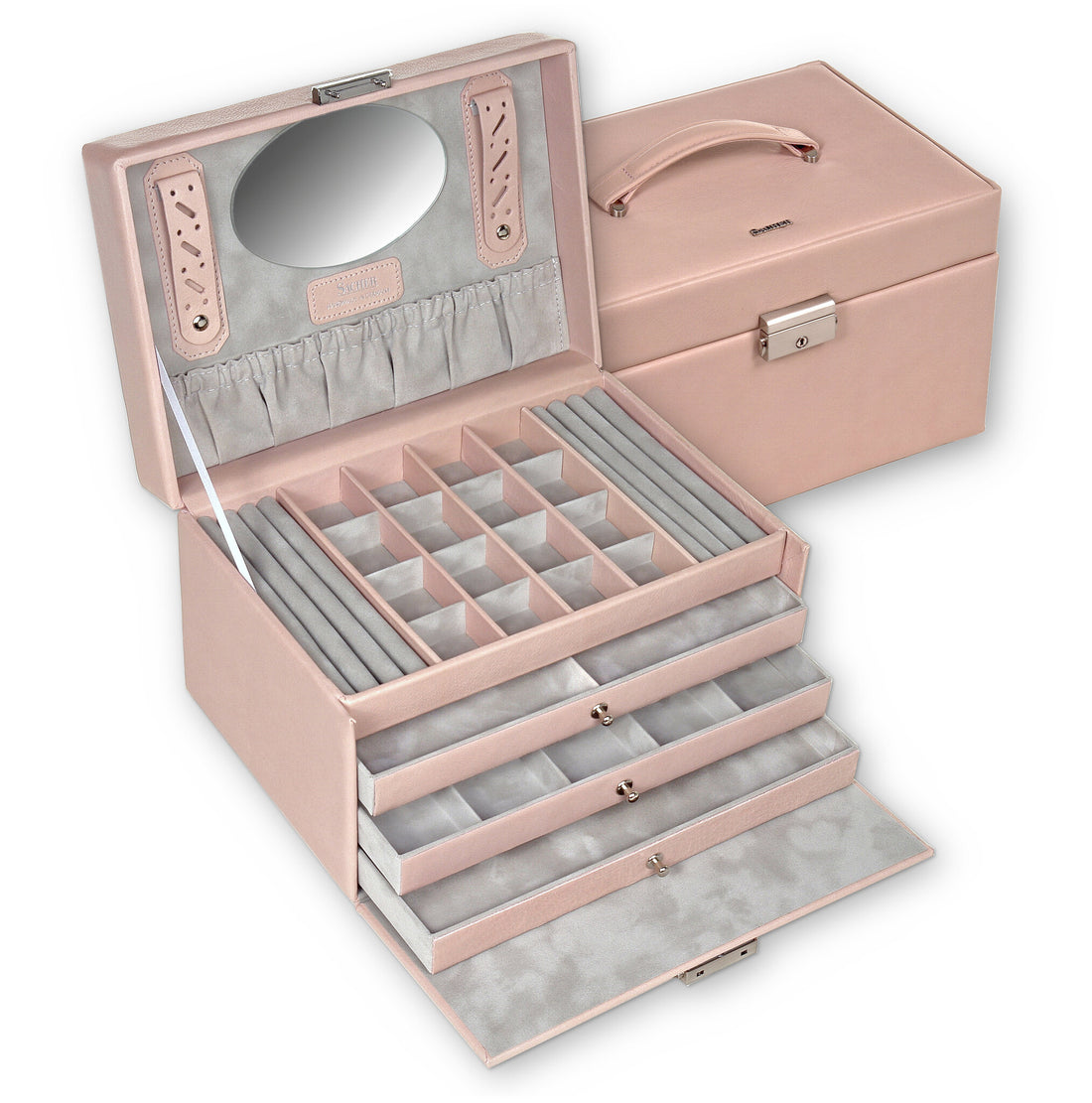 Smykkeskrin Lena pastello / rosé (læder)