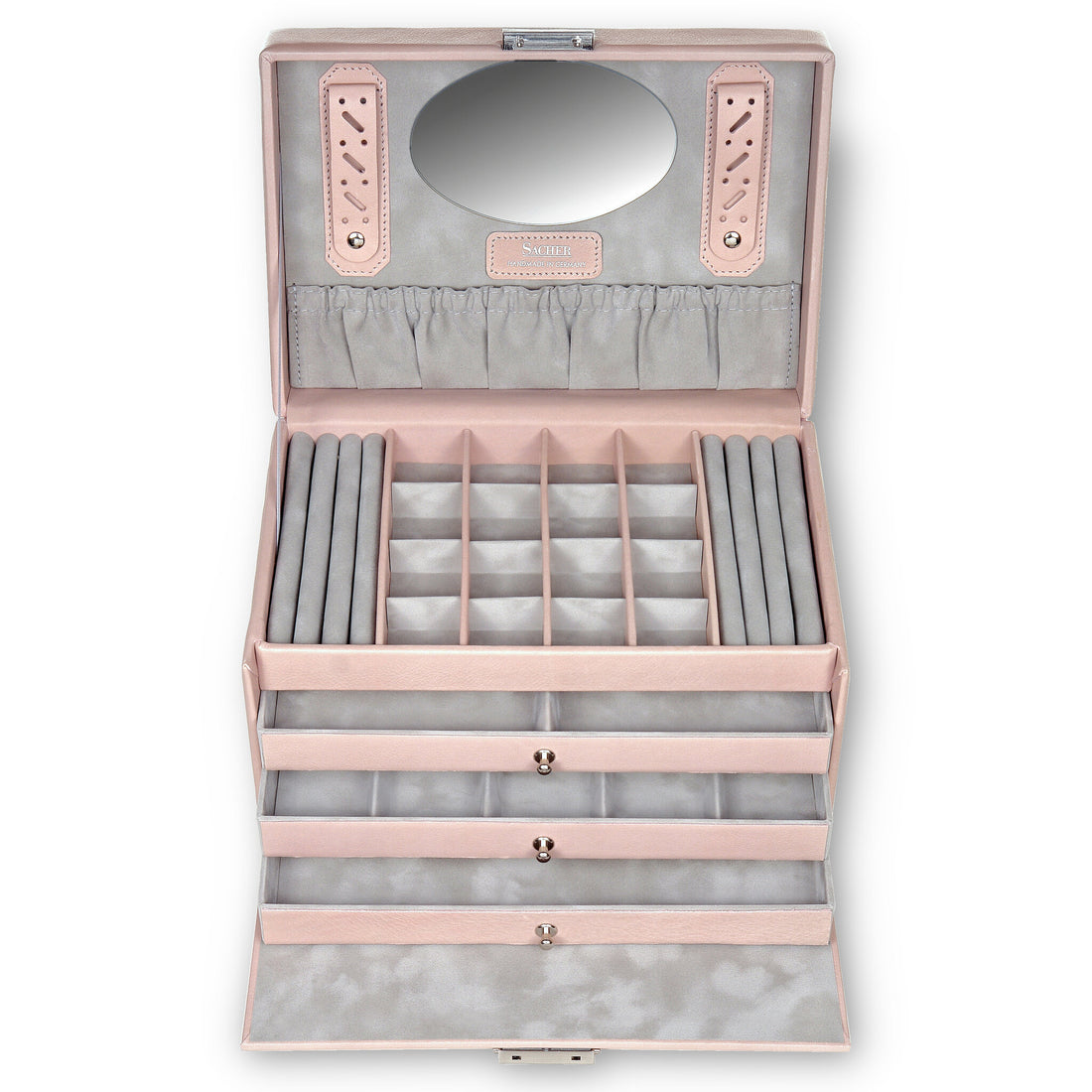 Smykkeskrin Lena pastello / rosé (læder)