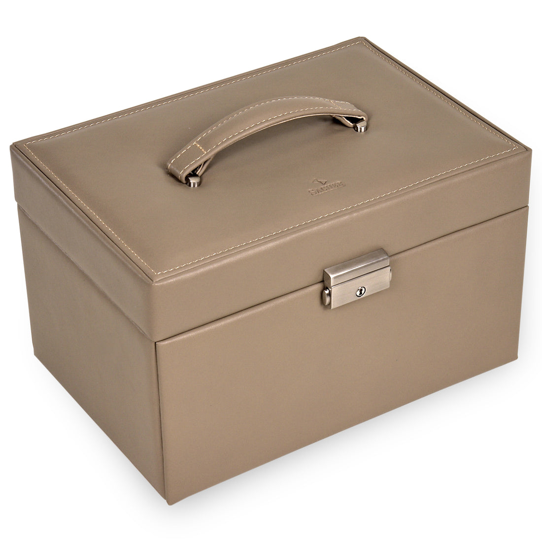 Smykkeskrin Lena nature / taupe (læder)