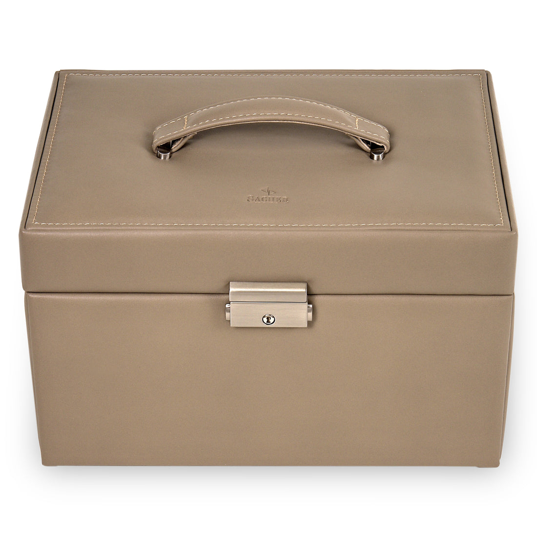 Smykkeskrin Lena nature / taupe (læder)