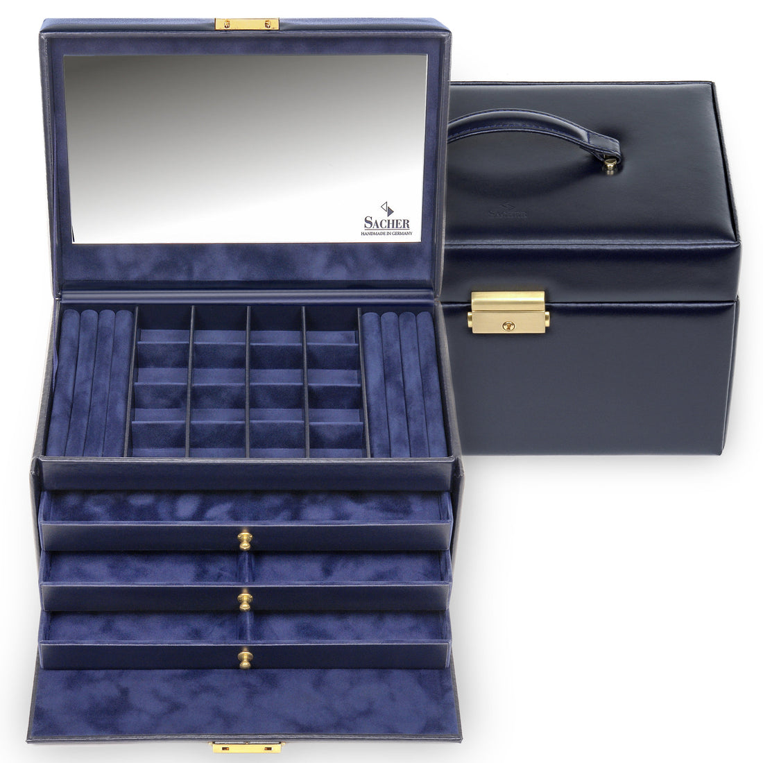 Smykkeskrin Lena acuro / navy (læder)