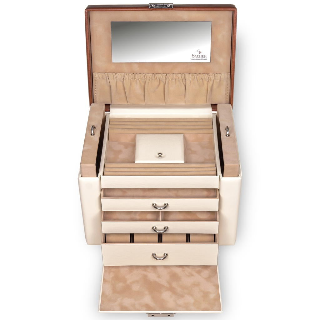 Maxima travel / cream jewellery box
