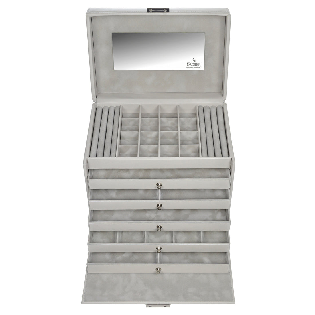 Nina elegance smykkeskrin / sand (fuld koskind)
