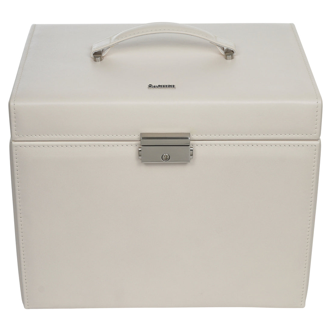 Nina elegance / ivory jewellery box (full cowhide)