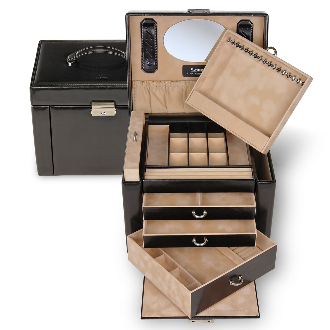 Jewellery box Marta new classic / black (leather)