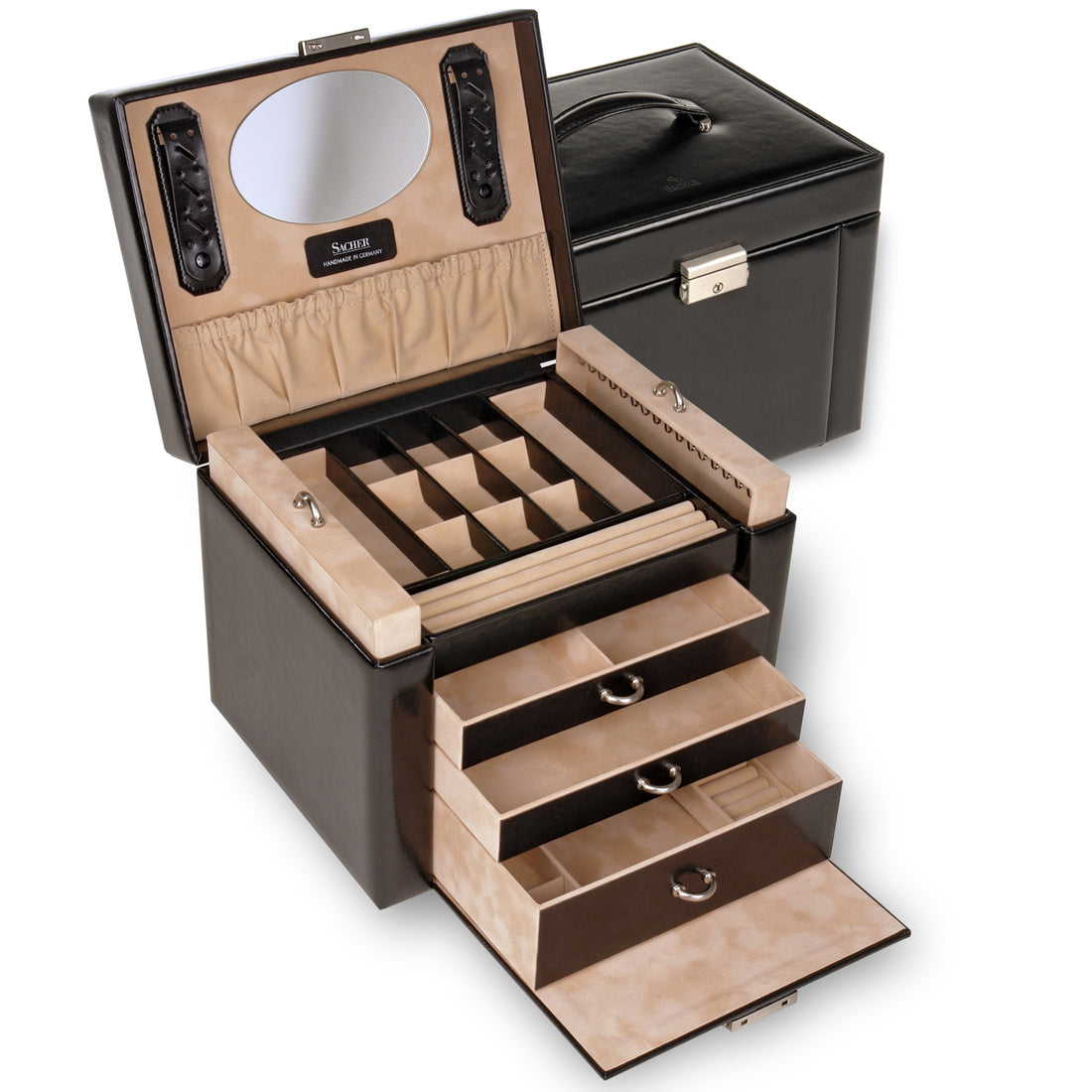 Jewellery box Marta new classic / black (leather)