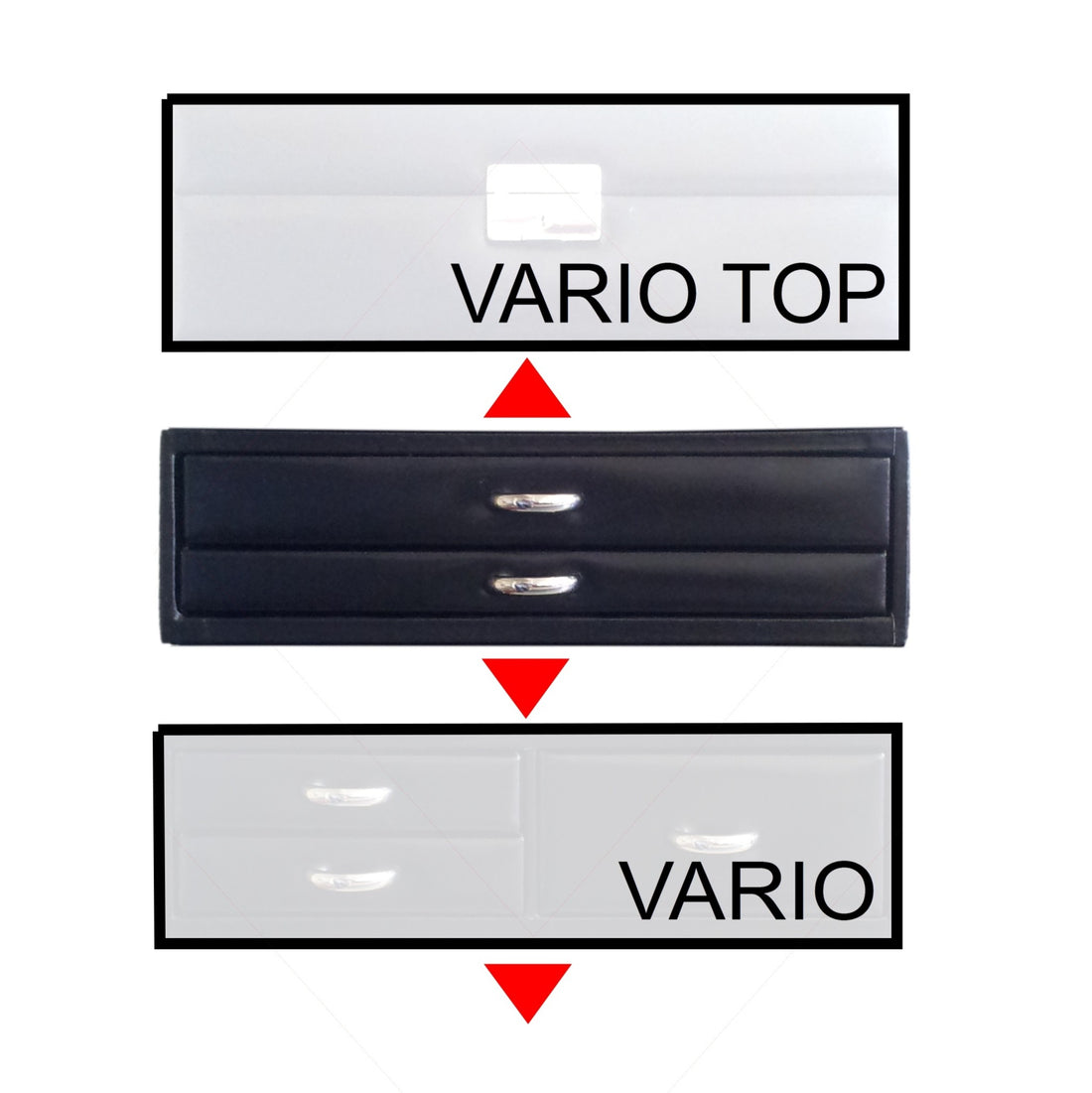 Standardmodul VARIO Smykkesæt vario / sort (læder)