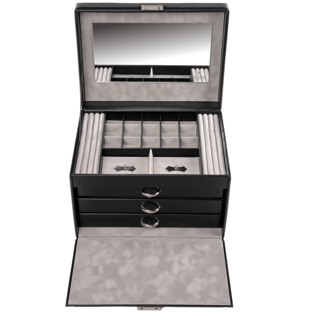 Jewellery case for necklaces Victoria vario / black (leather)