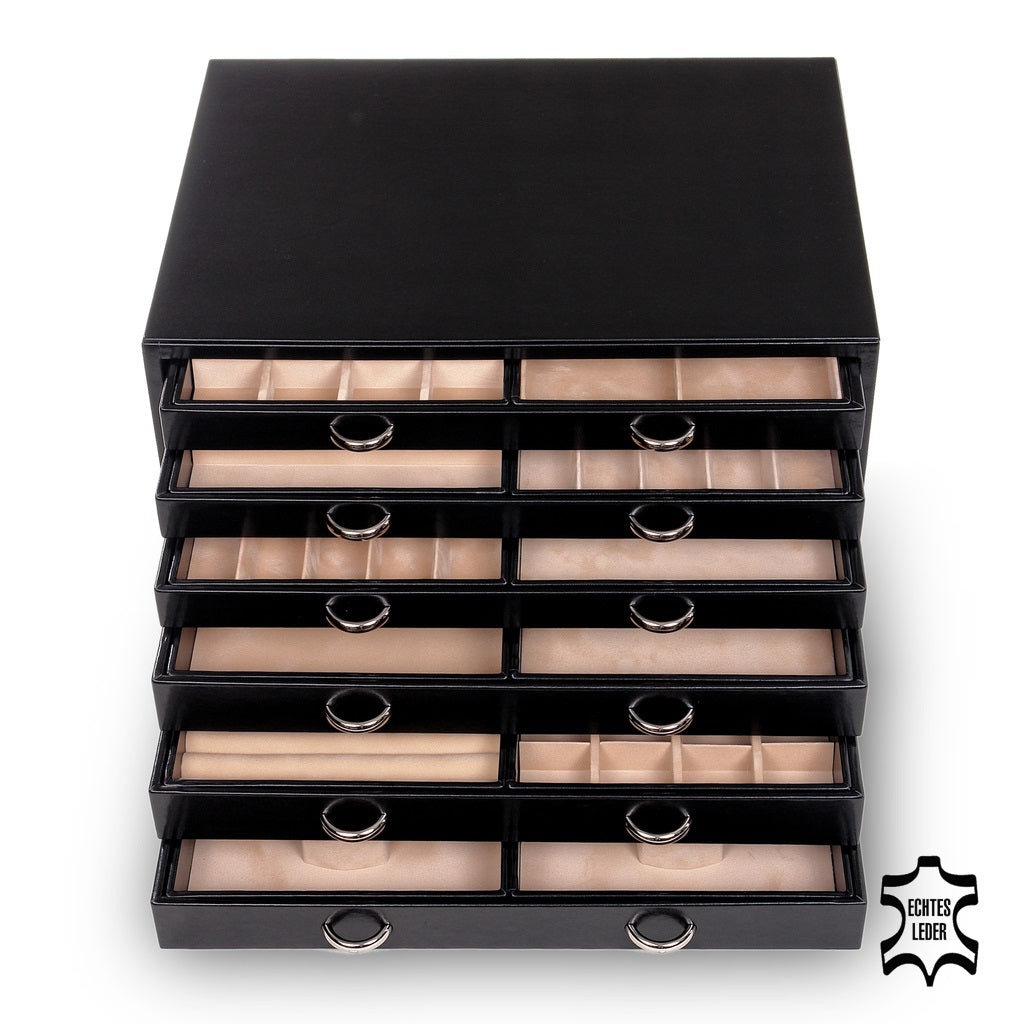 Jewellery chest Grand VARIO vario / black (leather)